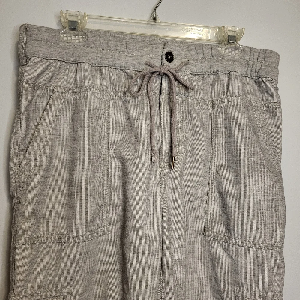 Sundance Gray Pinwale Corduroy Cargo Joggers Size M Cuffed Cozy Utility